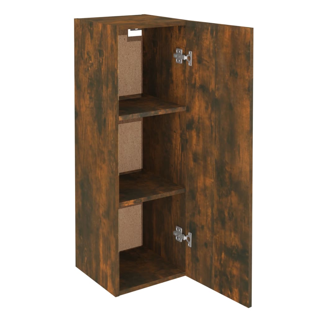 Meubles TV Chêne fumé 30,5x30x90 cm Bois d'ingénierie - XIOS