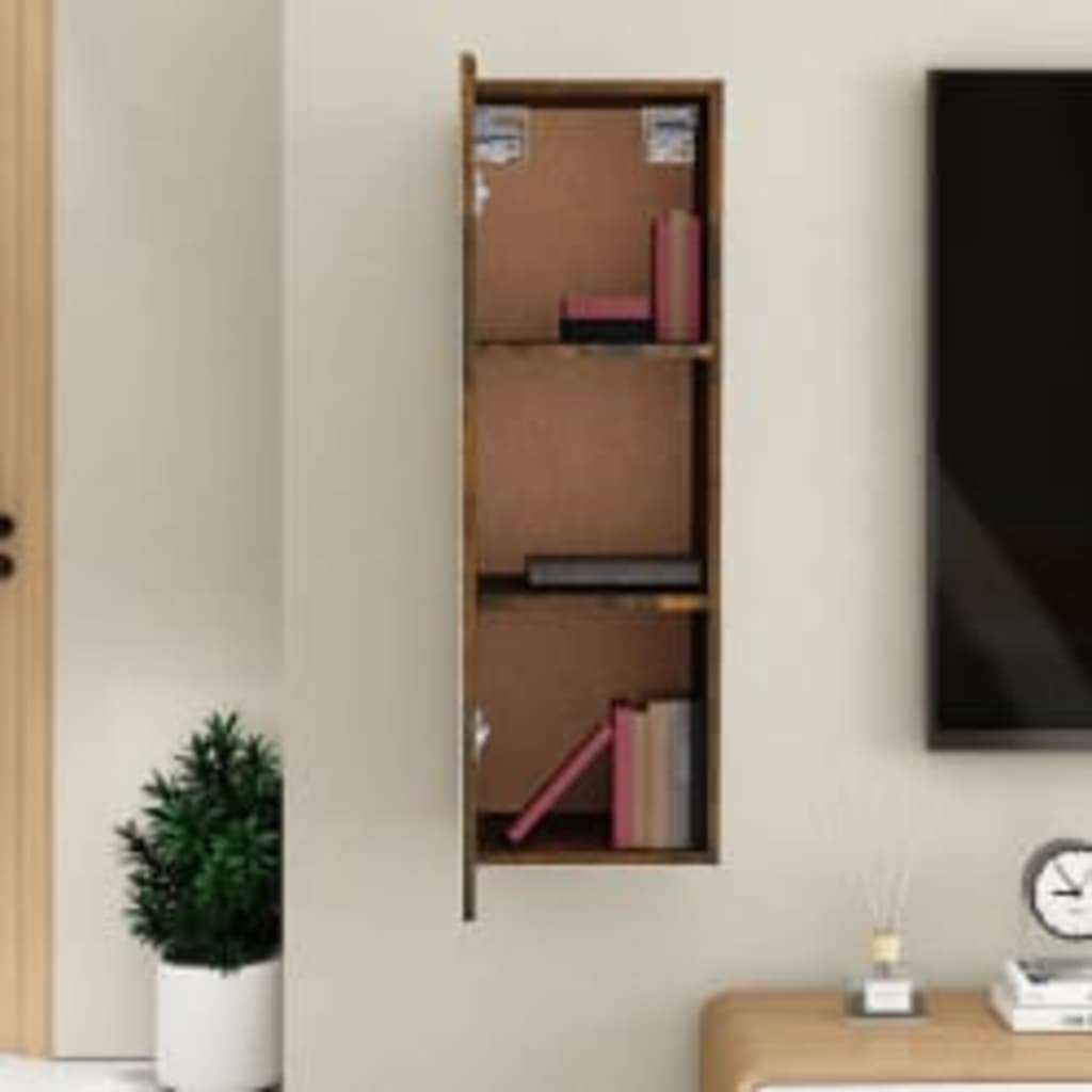 Meubles TV Chêne fumé 30,5x30x90 cm Bois d'ingénierie - XIOS