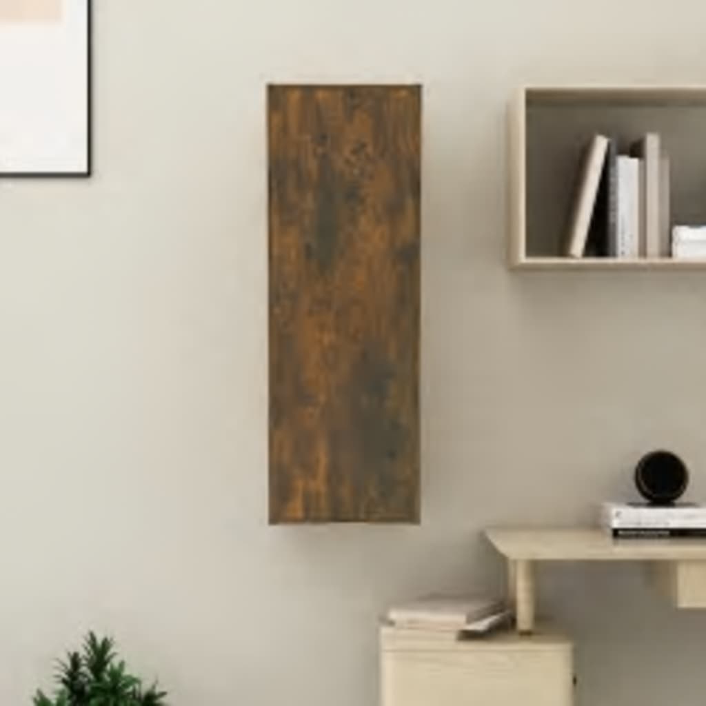 Meubles TV Chêne fumé 30,5x30x90 cm Bois d'ingénierie - XIOS