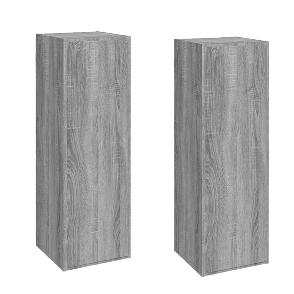 Meubles TV 2 pcs Sonoma gris 30,5x30x90 cm Bois d'ingénierie - XIOS