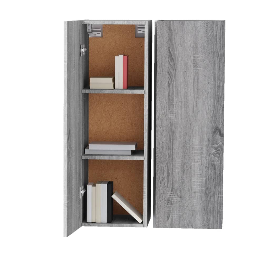 Meubles TV 2 pcs Sonoma gris 30,5x30x90 cm Bois d'ingénierie - XIOS