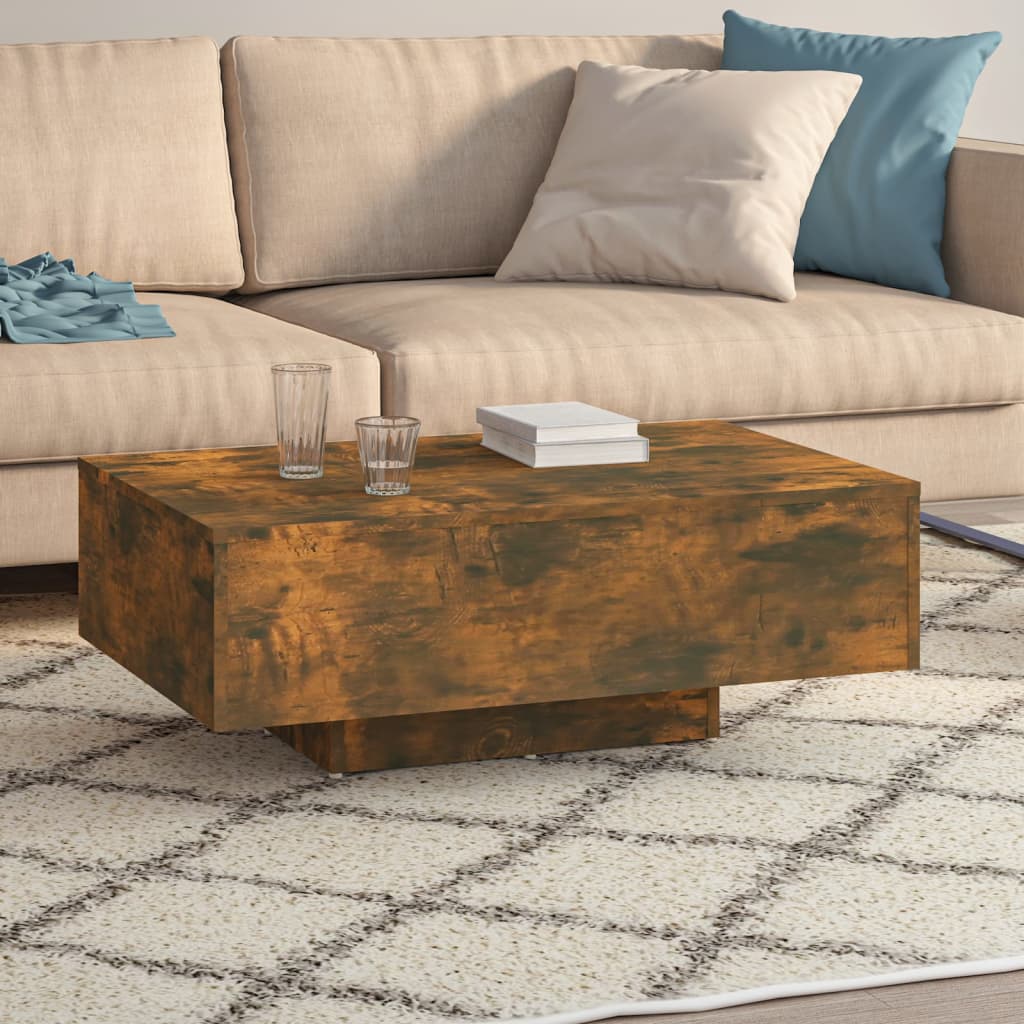 Table basse Chêne fumé 85x55x31 cm Bois d'ingénierie - XIOS