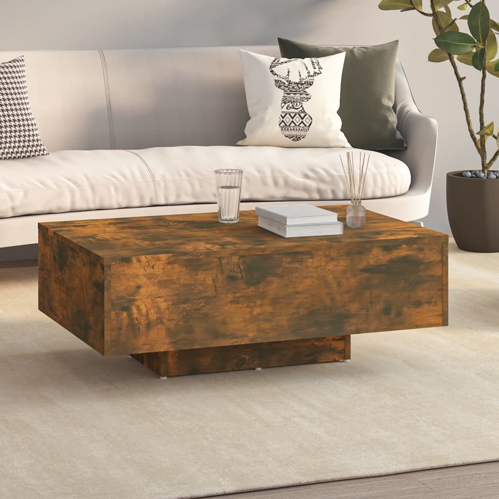 Table basse Chêne fumé 85x55x31 cm Bois d'ingénierie - XIOS