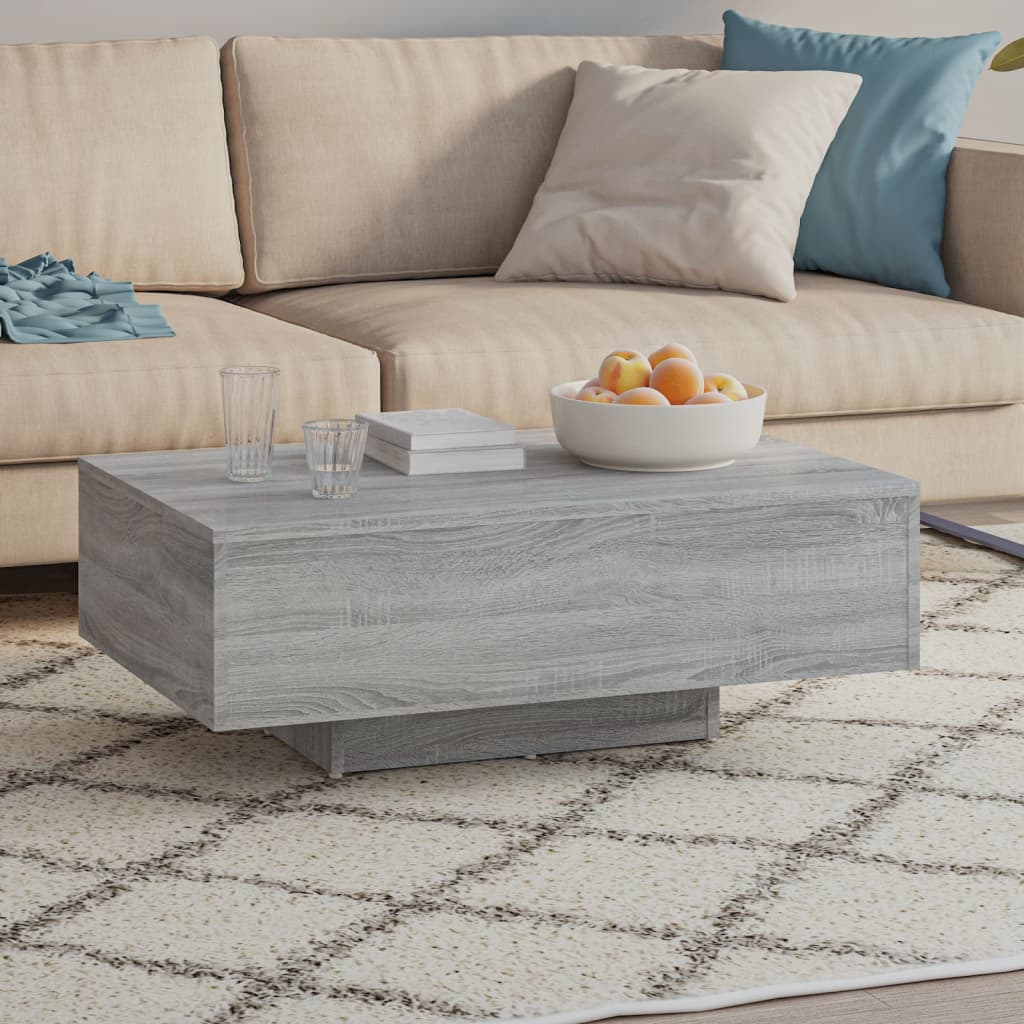 Table basse Sonoma gris 85x55x31 cm Bois d'ingénierie - XIOS