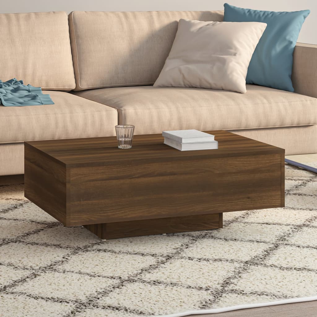 Table basse Chêne marron 85x55x31 cm Bois d'ingénierie XIOS