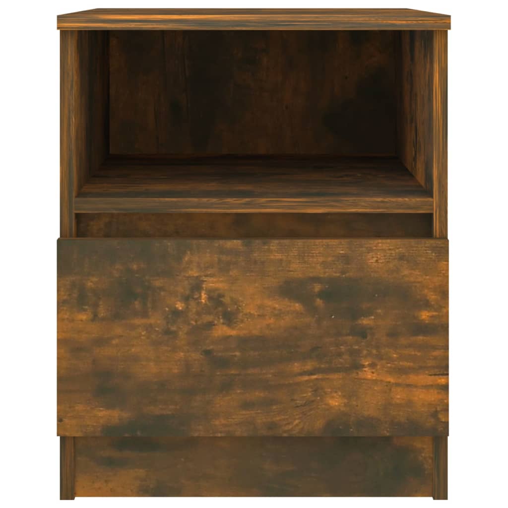 Tables de chevet 2 pcs chêne fumé 40x40x50 cm bois d'ingénierie - XIOS