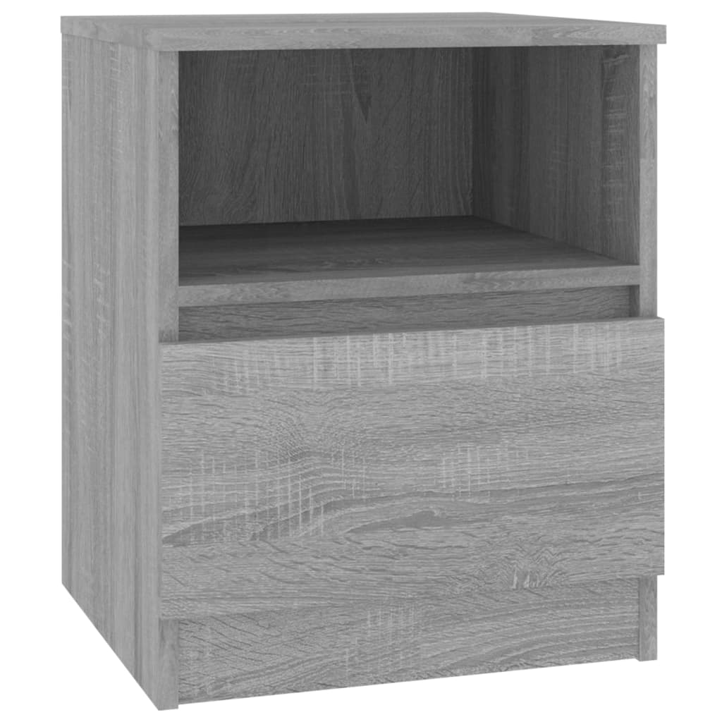 Tables de chevet 2 pcs sonoma gris 40x40x50cm bois d'ingénierie - XIOS