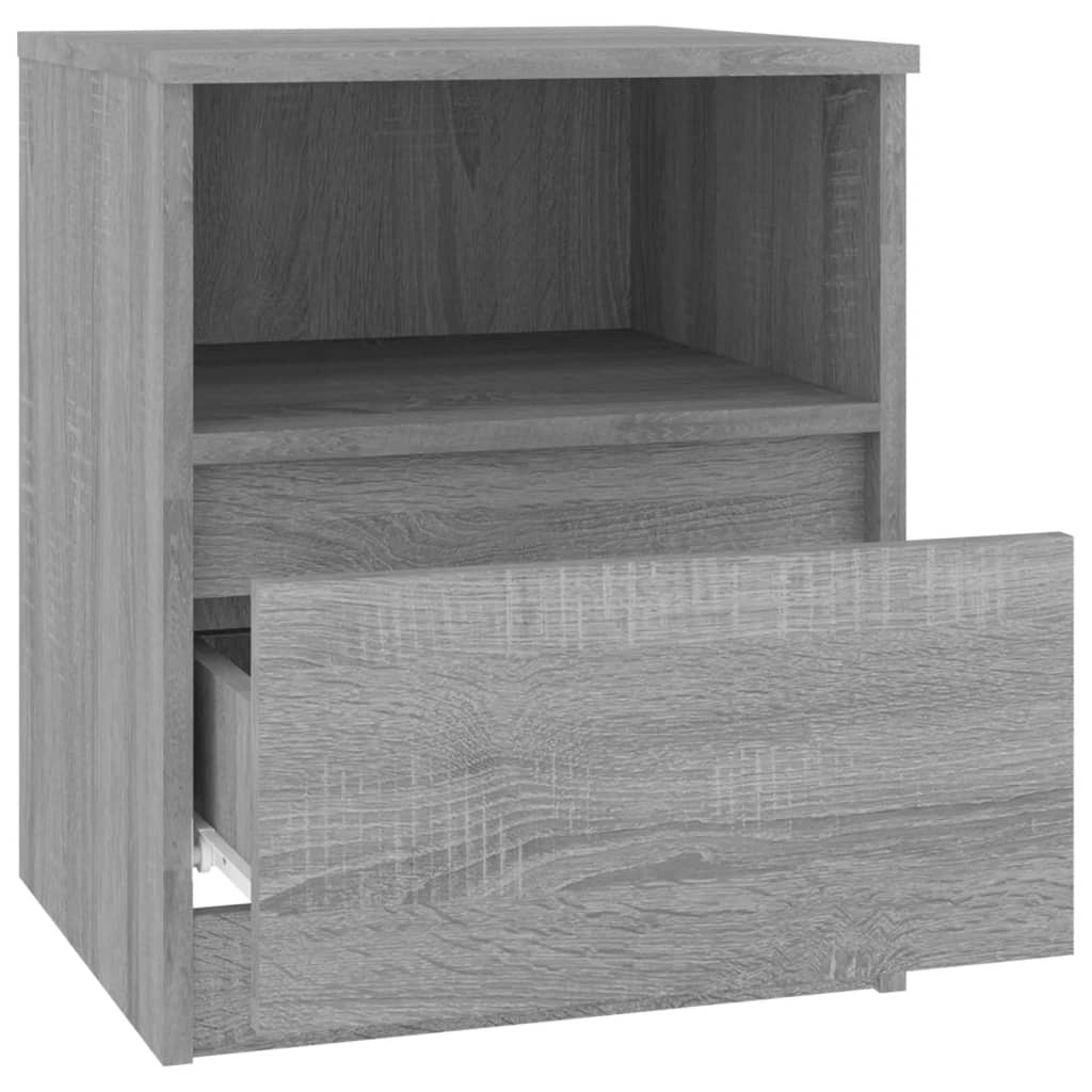 Tables de chevet 2 pcs sonoma gris 40x40x50cm bois d'ingénierie - XIOS