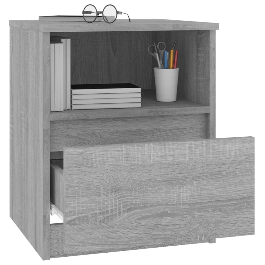 Tables de chevet 2 pcs sonoma gris 40x40x50cm bois d'ingénierie - XIOS