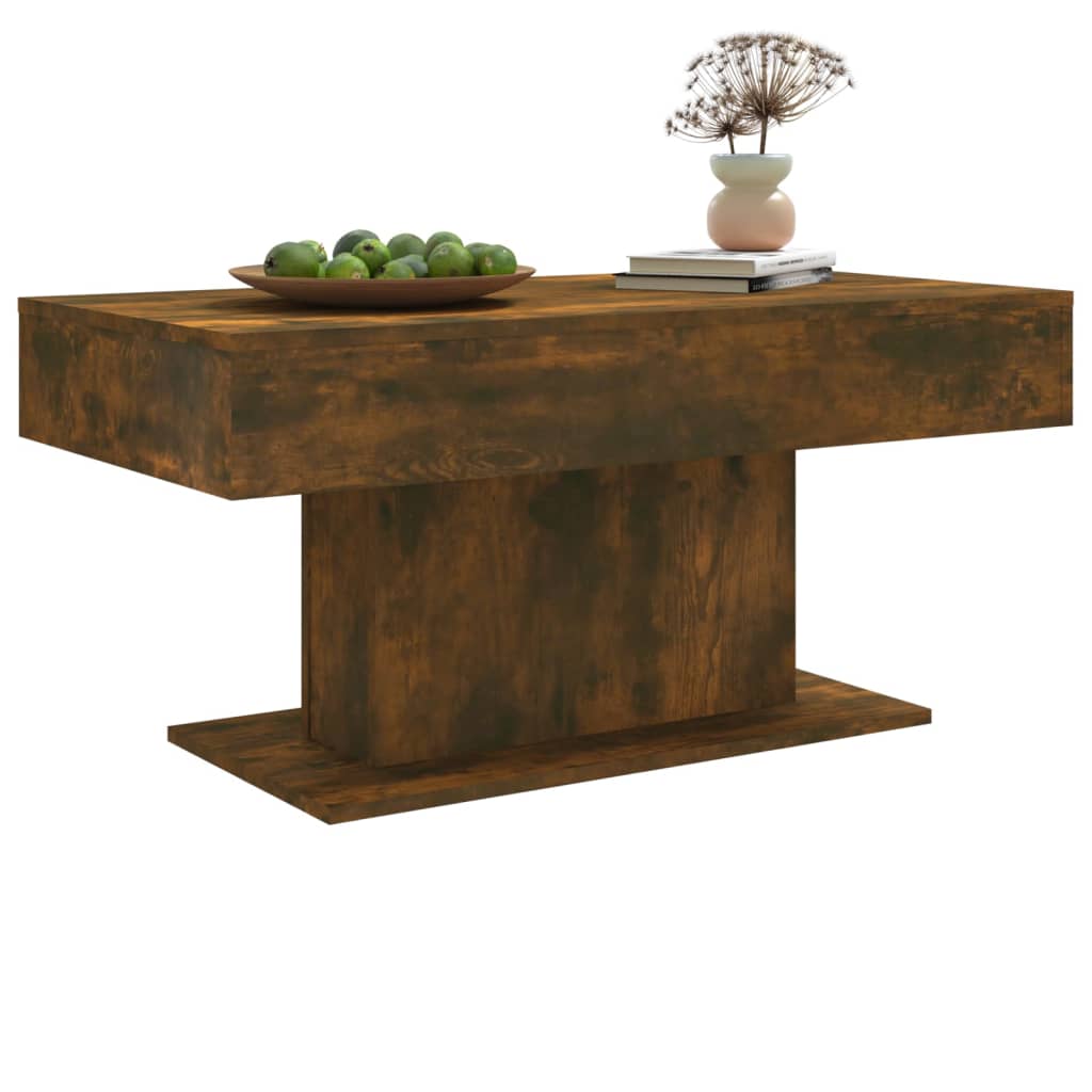 Table basse Chêne fumé 96x50x45 cm Bois d'ingénierie - XIOS