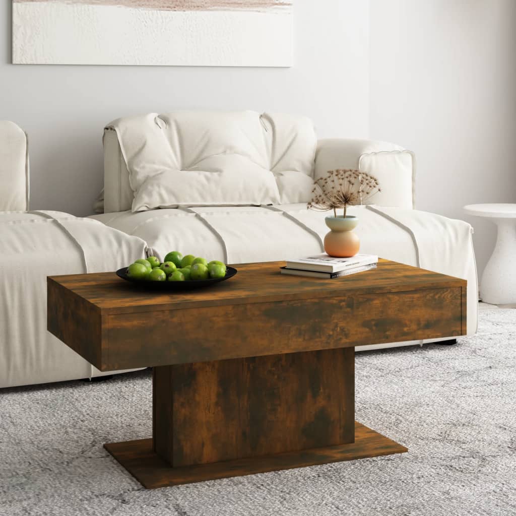 Table basse Chêne fumé 96x50x45 cm Bois d'ingénierie XIOS