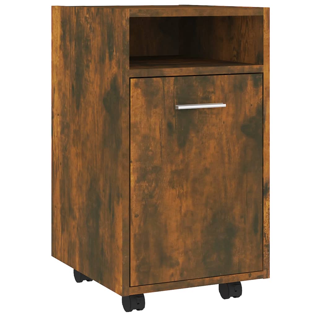 Armoire appoint à roues Chêne fumé 33x38x60cm Bois d'ingénierie - XIOS