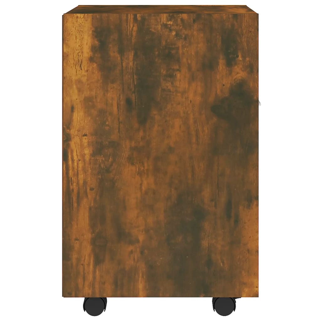 Armoire appoint à roues Chêne fumé 33x38x60cm Bois d'ingénierie - XIOS