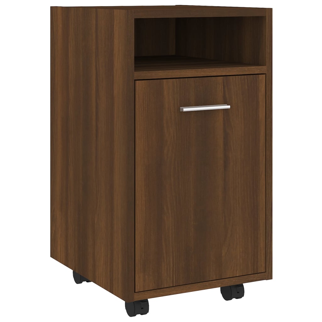 Armoire appoint à roues Chêne marron 33x38x60 cm