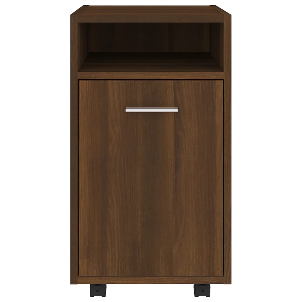 Armoire appoint à roues Chêne marron 33x38x60 cm