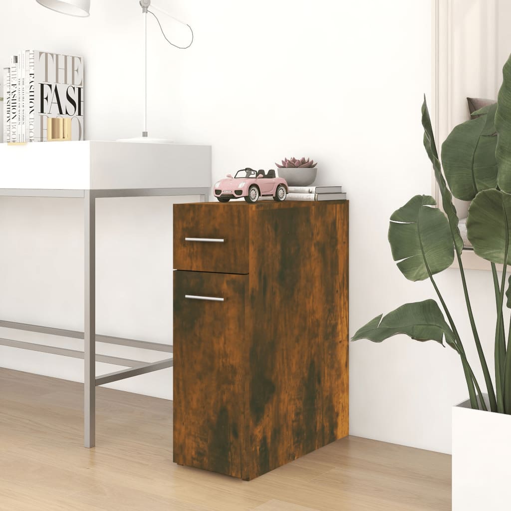 Armoire d'apothicaire Chêne fumé 20x45,5x60cm Bois d'ingénierie