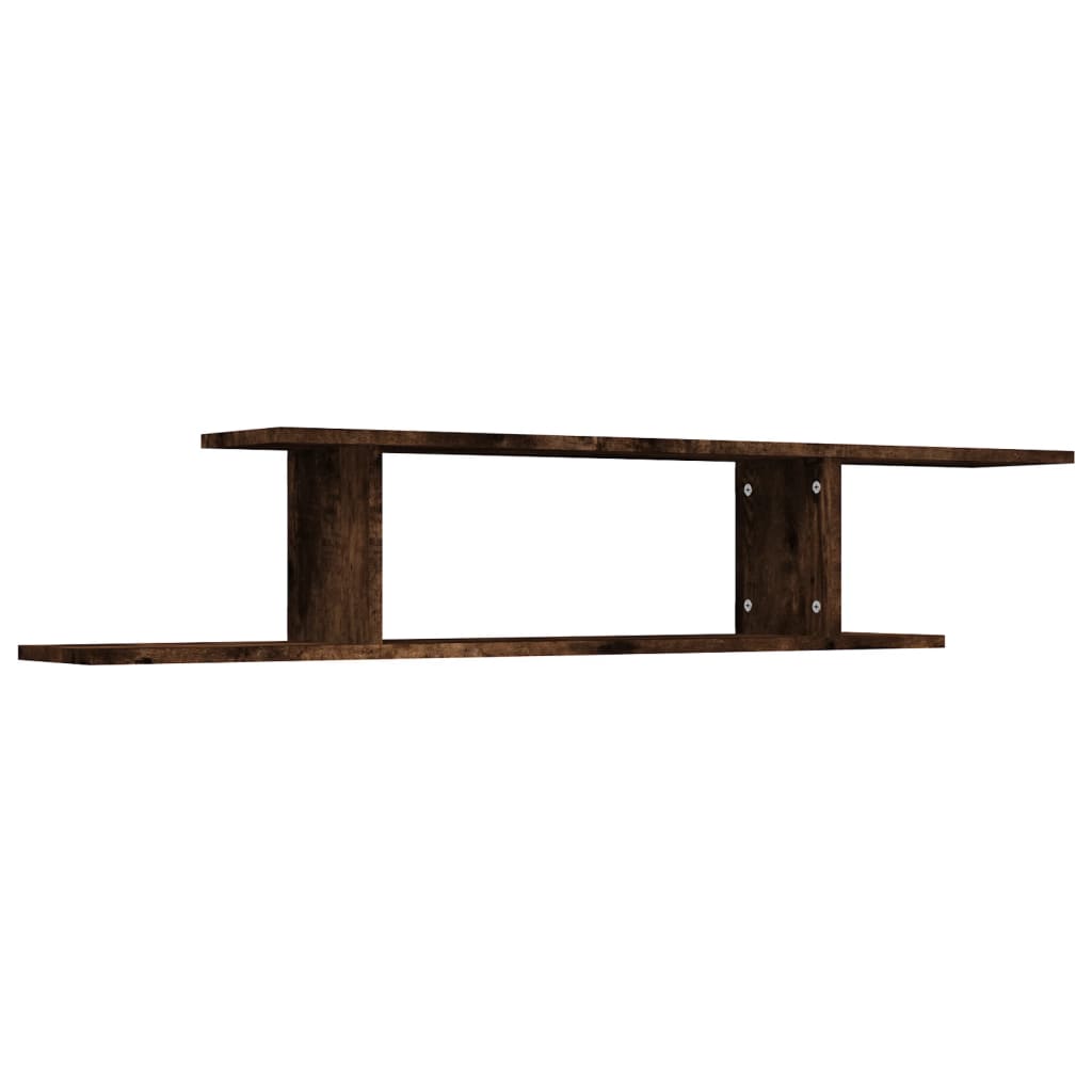 Étagère TV murale Chêne fumé 125x18x23 cm Bois d'ingénierie - XIOS