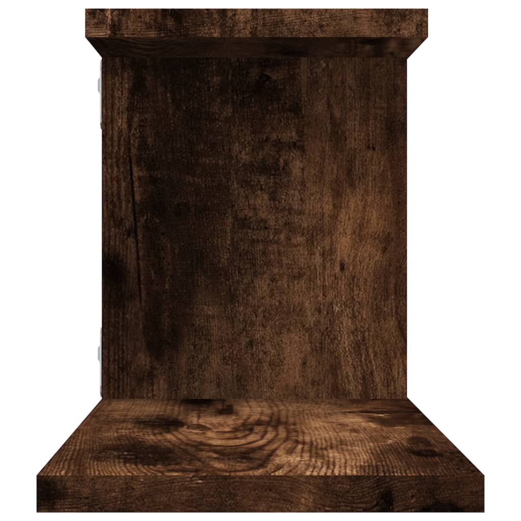 Étagère TV murale Chêne fumé 125x18x23 cm Bois d'ingénierie - XIOS