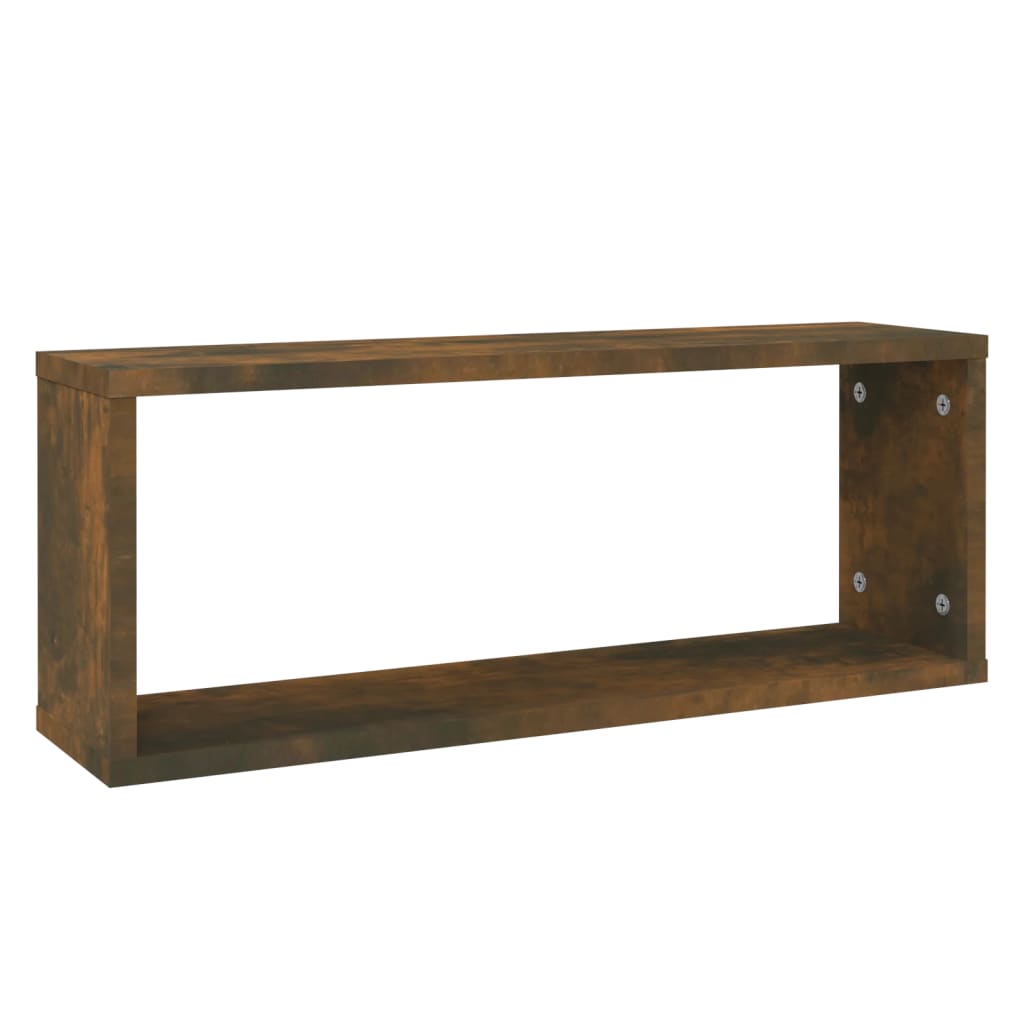 Étagères murales cube 6 pcs Chêne fumé 60x15x23 cm Bois - XIOS