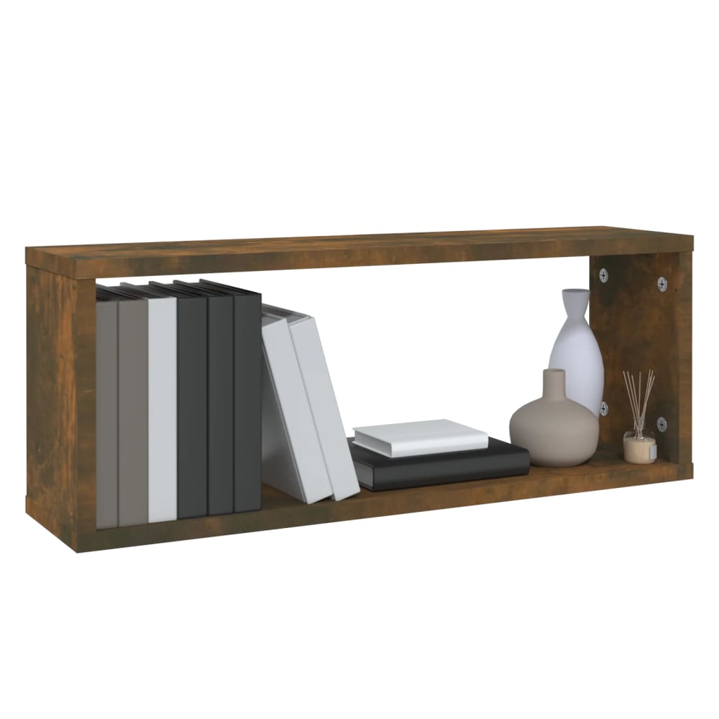 Étagères murales cube 6 pcs Chêne fumé 60x15x23 cm Bois - XIOS