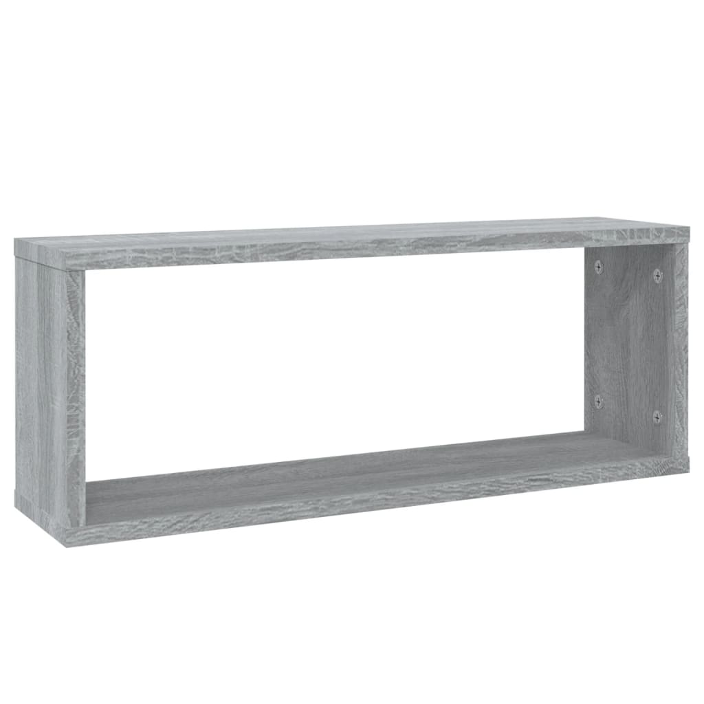 Étagères murales cube 2 pcs Sonoma gris 60x15x23 cm Bois - XIOS