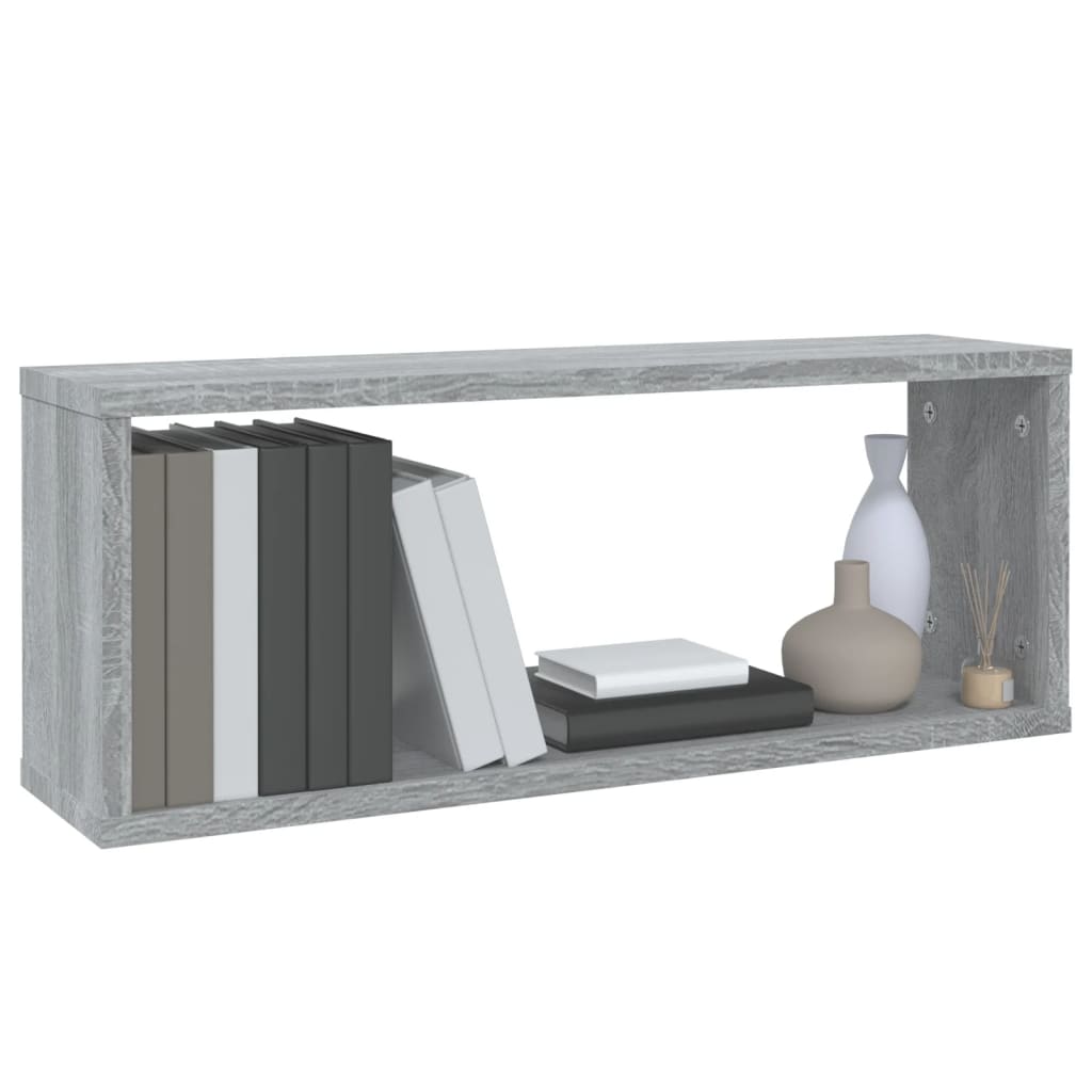 Étagères murales cube 2 pcs Sonoma gris 60x15x23 cm Bois - XIOS