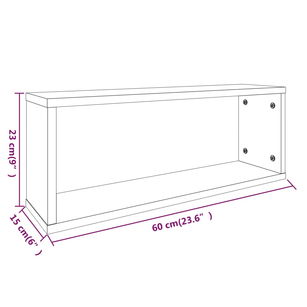 Étagères murales cube 6 pcs Chêne marron Bois d’ingénierie - XIOS