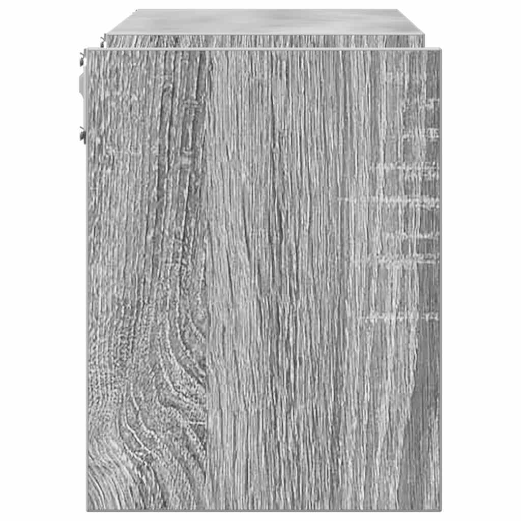Étagères murales 2pcs Sonoma gris 100x15x20cm Bois d’ingénierie - XIOS