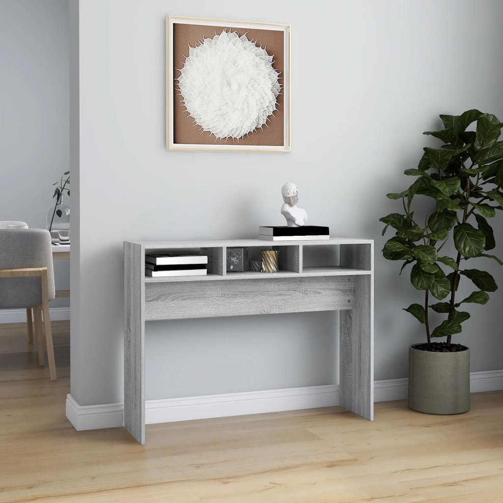 Table console Sonoma gris 105x30x80 cm Bois d'ingénierie - XIOS