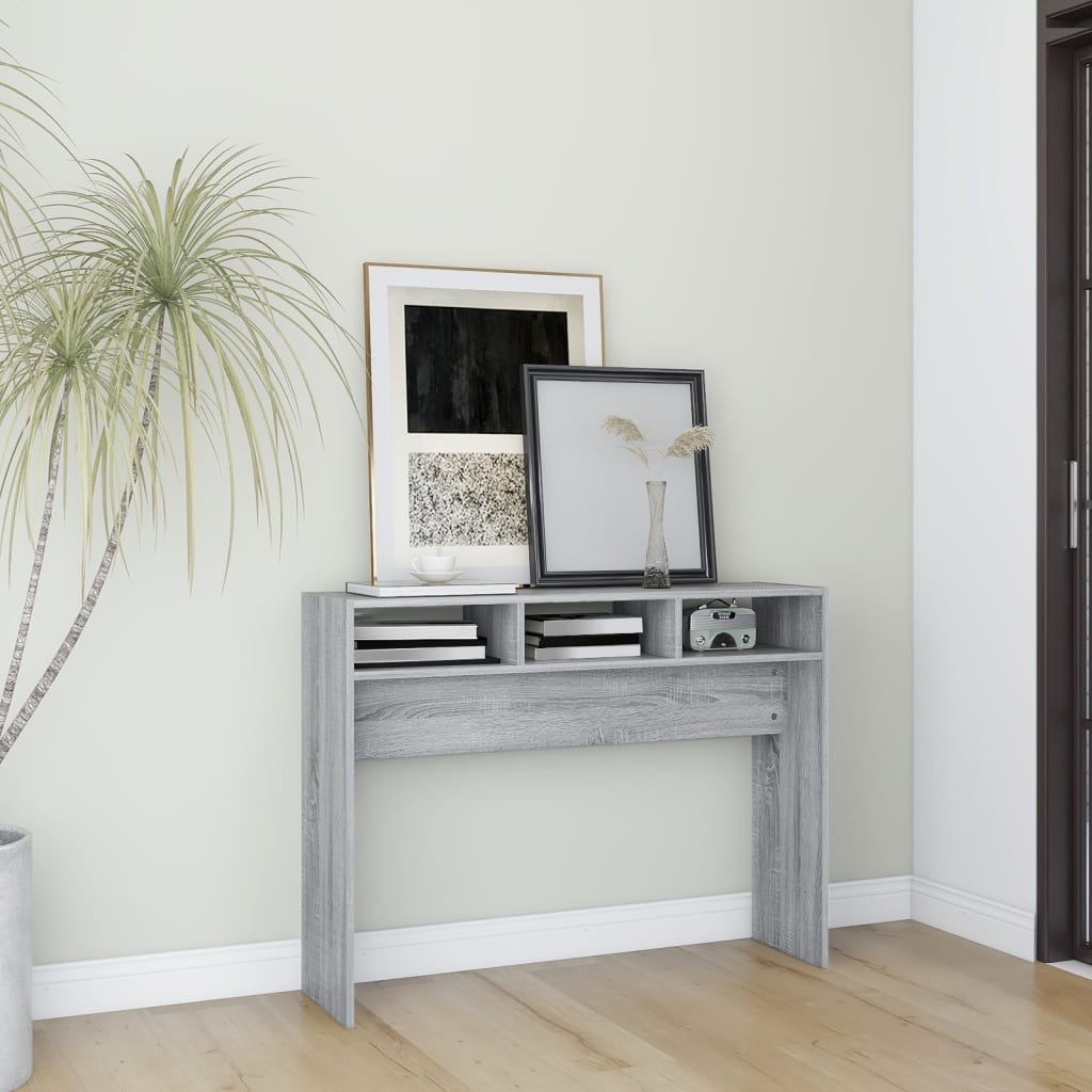 Table console Sonoma gris 105x30x80 cm Bois d'ingénierie - XIOS