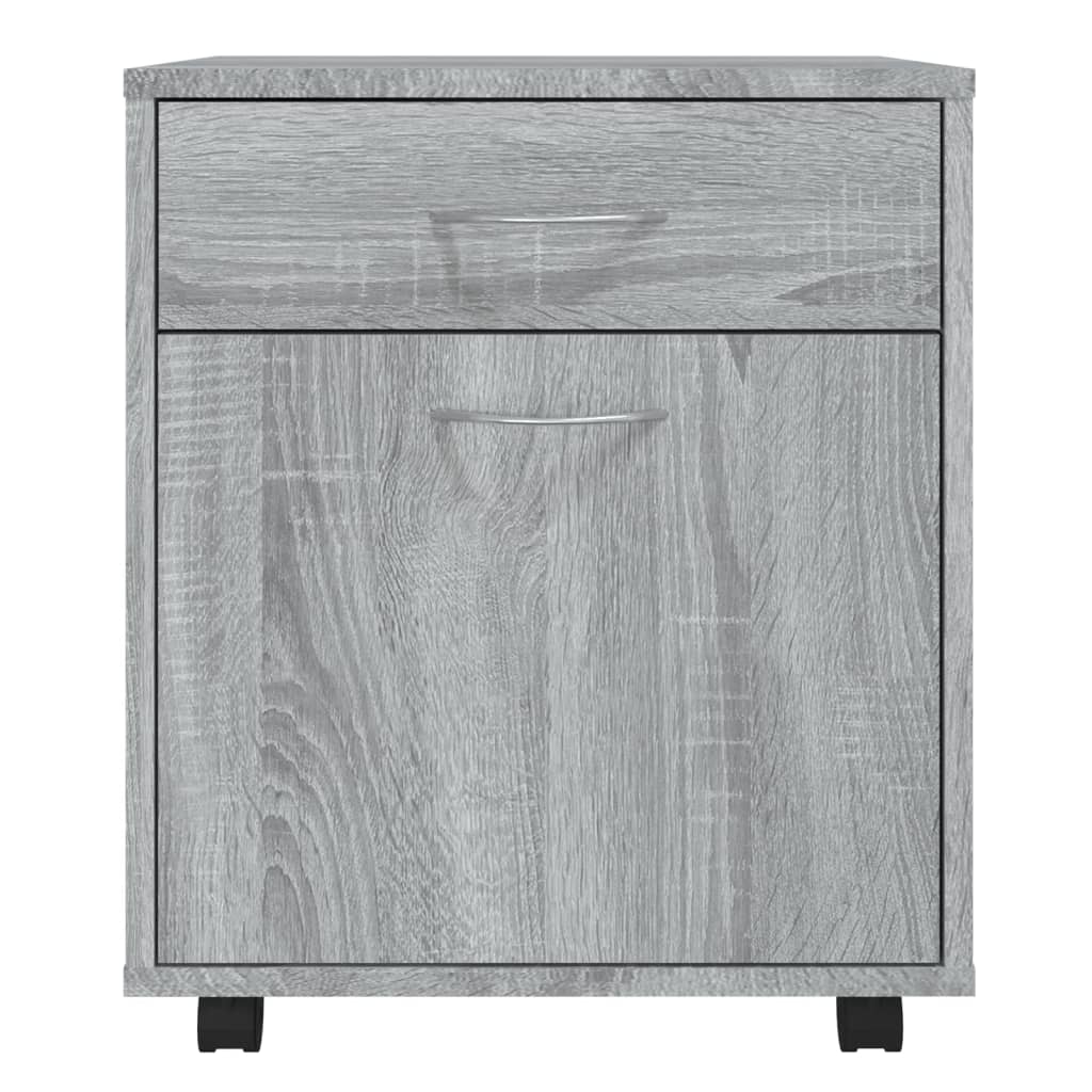 Armoire roulante Sonoma gris 45x38x54 cm Bois d'ingénierie