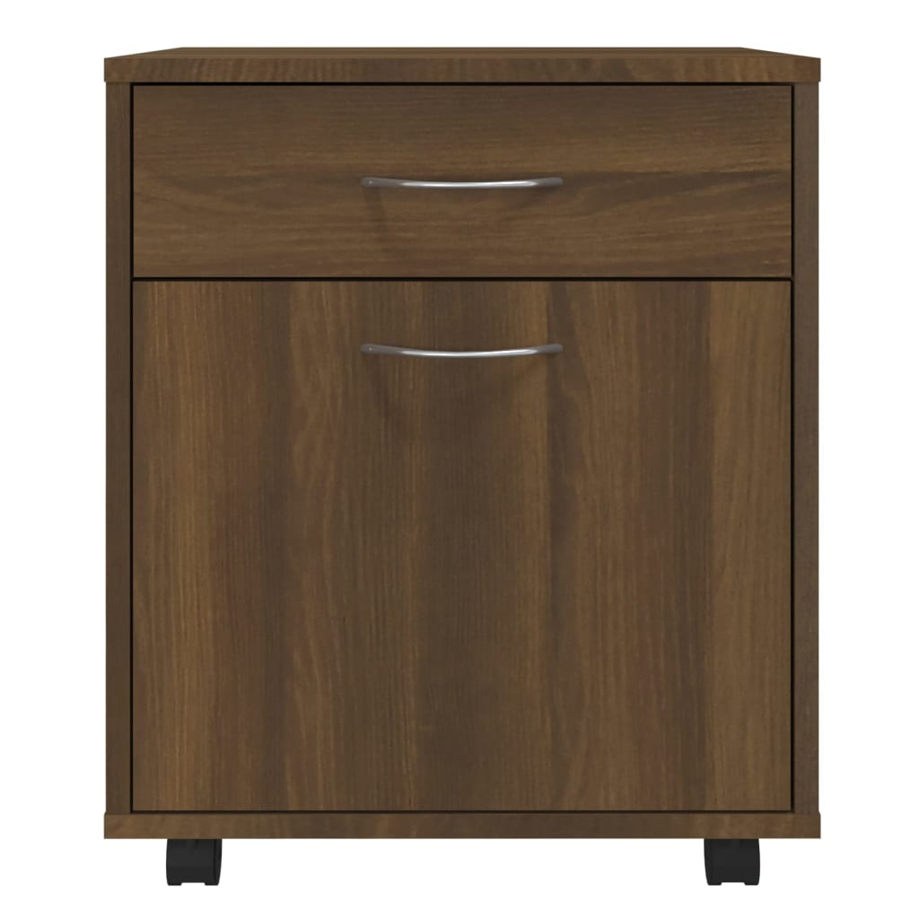 Armoire roulante Chêne marron 45x38x54 cm Bois d'ingénierie