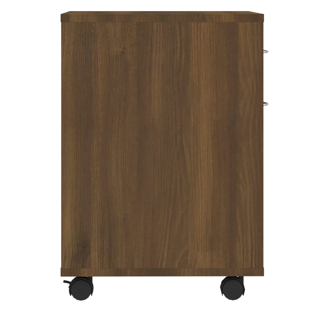 Armoire roulante Chêne marron 45x38x54 cm Bois d'ingénierie