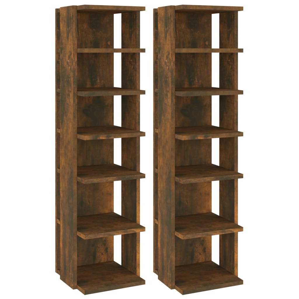 Étagères à chaussures 2 pcs Chêne fumé 27,5x27x102 cm - XIOS