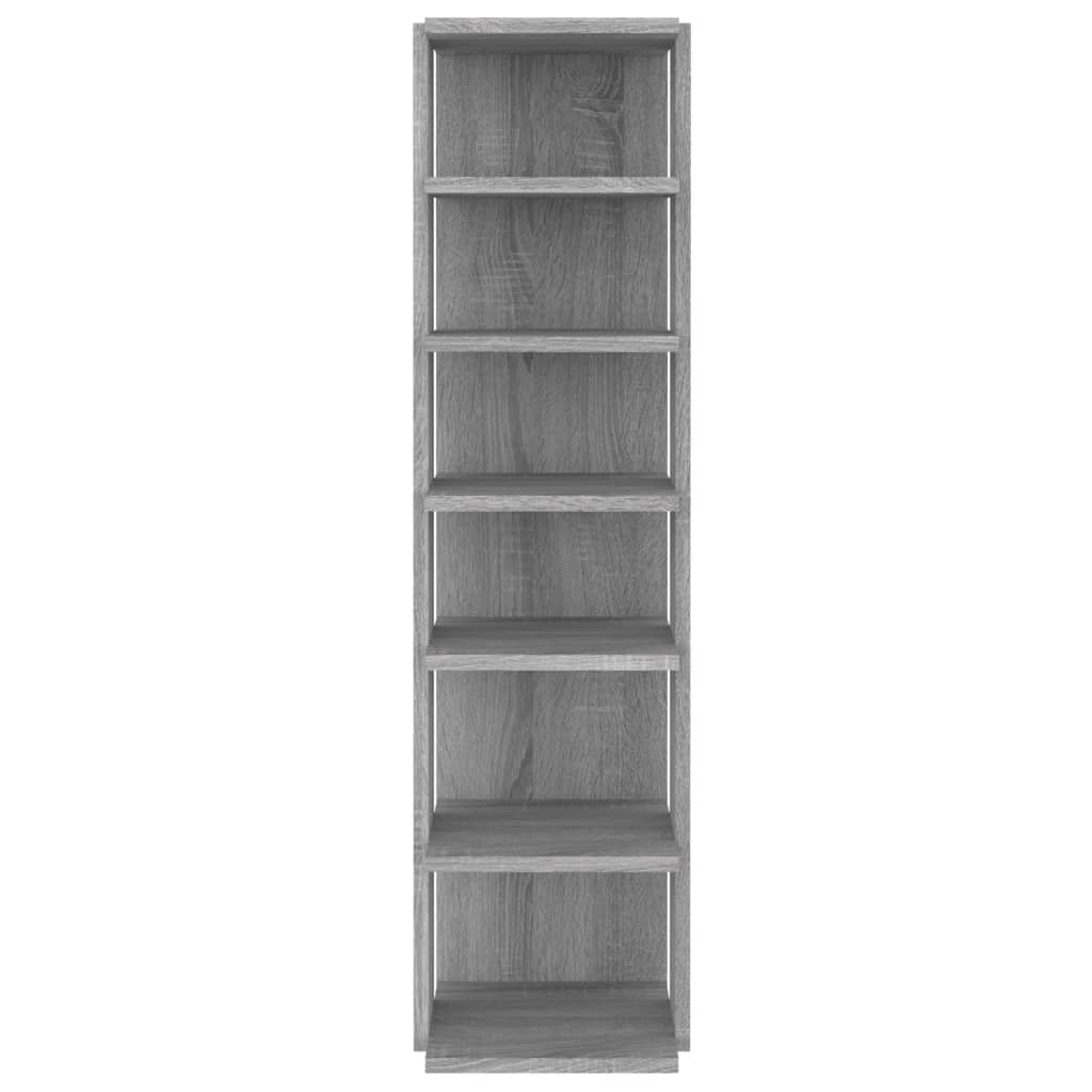 Étagère à chaussures Sonoma gris 27,5x27x102 cm Bois ingénierie - XIOS
