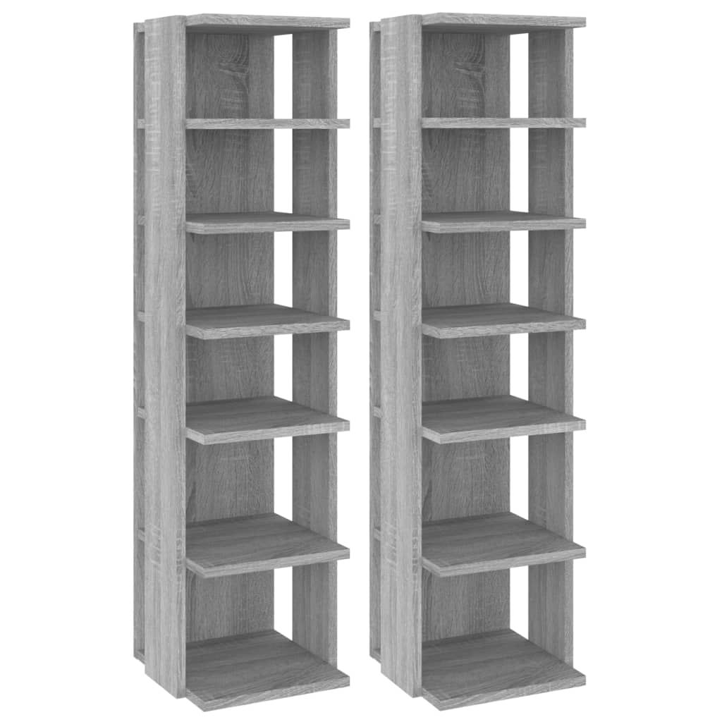 Étagères à chaussures 2 pcs Sonoma gris 27,5x27x102 cm - XIOS