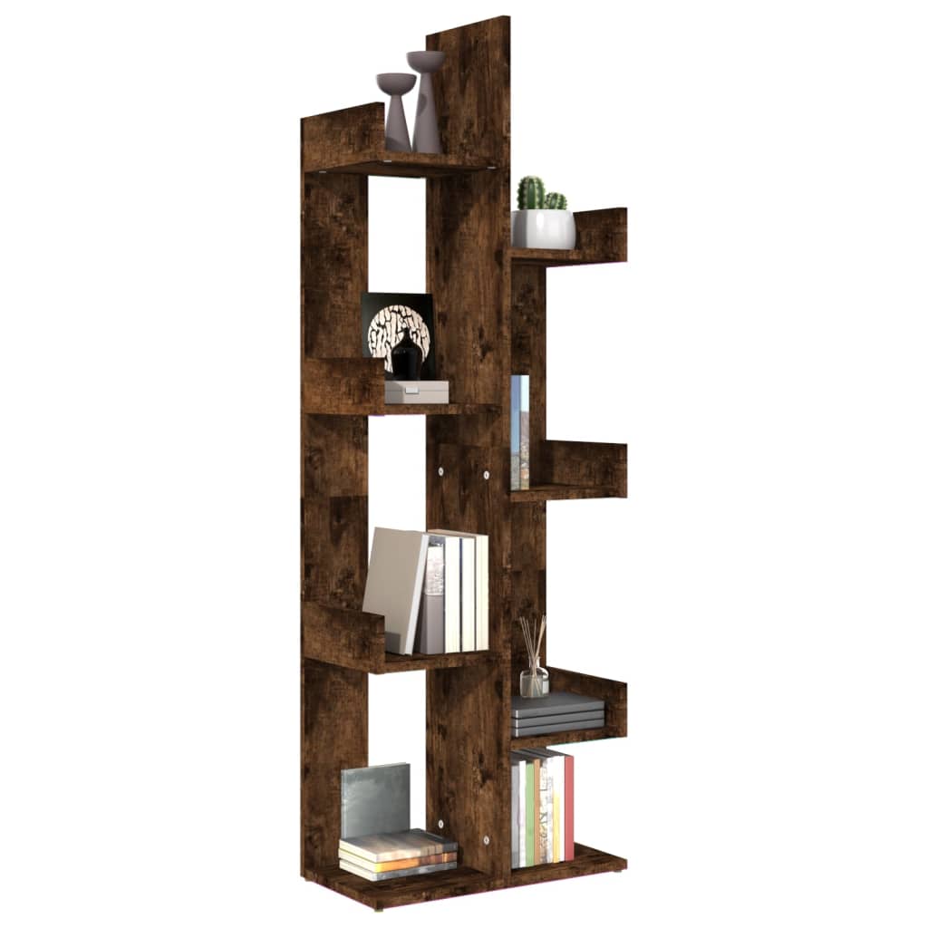 Bibliothèque 48x25,5x140 cm Chêne fumé Bois d'ingénierie - XIOS