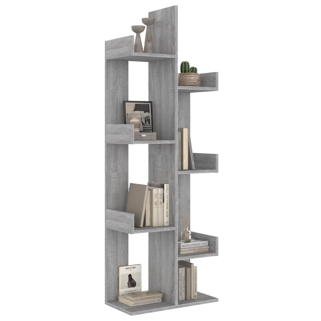 Bibliothèque 48x25,5x140 cm Sonoma gris Bois d'ingénierie - XIOS