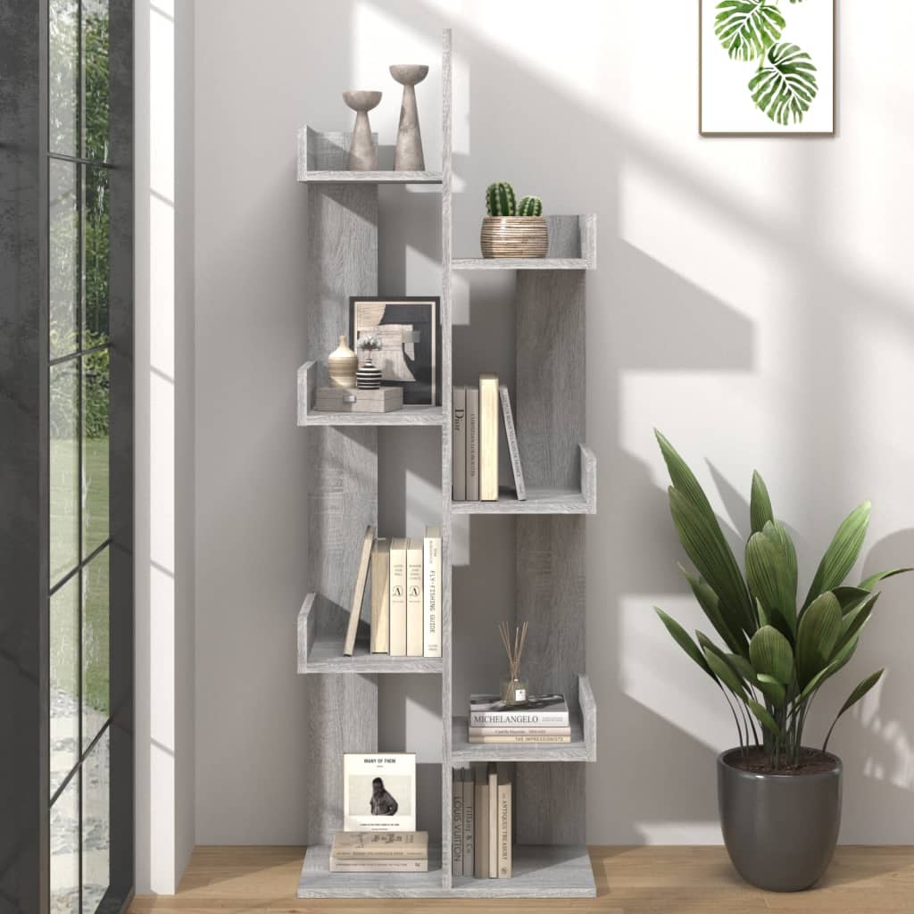 Bibliothèque 48x25,5x140 cm Sonoma gris Bois d'ingénierie - XIOS