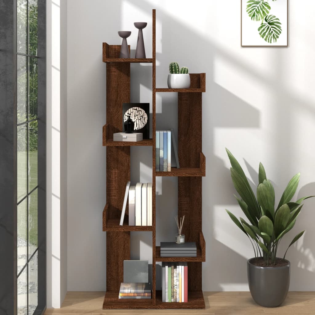 Bibliothèque 48x25,5x140 cm Chêne marron Bois d'ingénierie - XIOS
