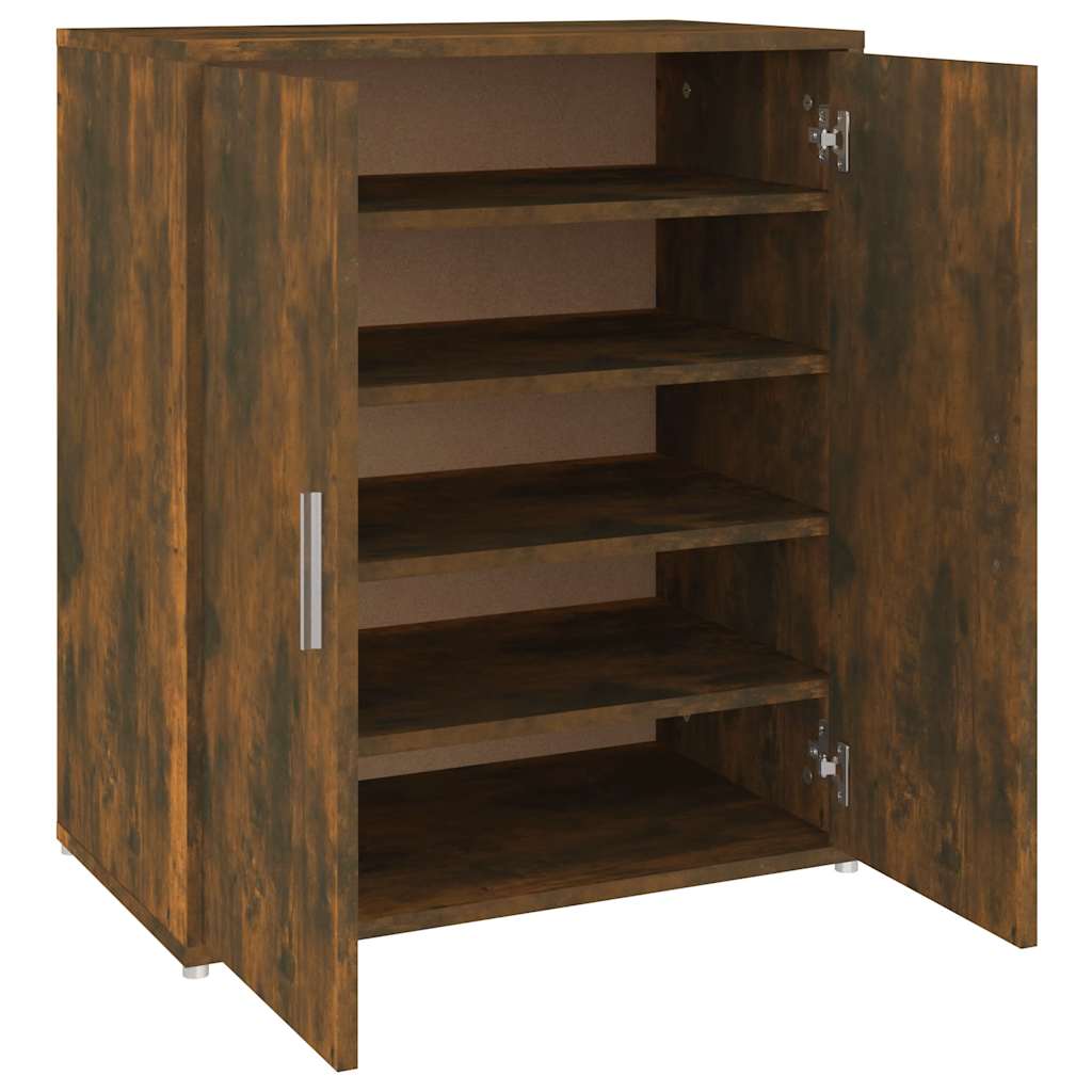 Meuble à chaussures Chêne fumé 60x35x70 cm Bois d'ingénierie - XIOS