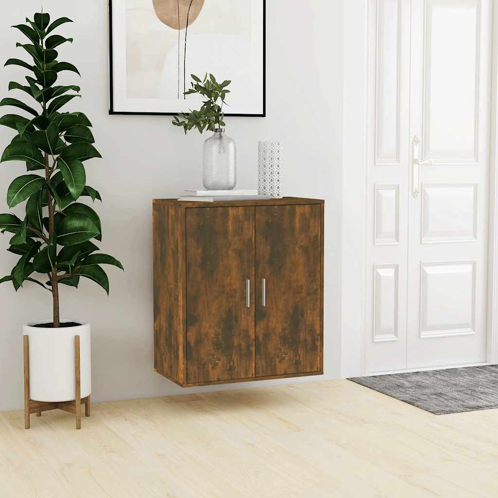 Meuble à chaussures Chêne fumé 60x35x70 cm Bois d'ingénierie - XIOS
