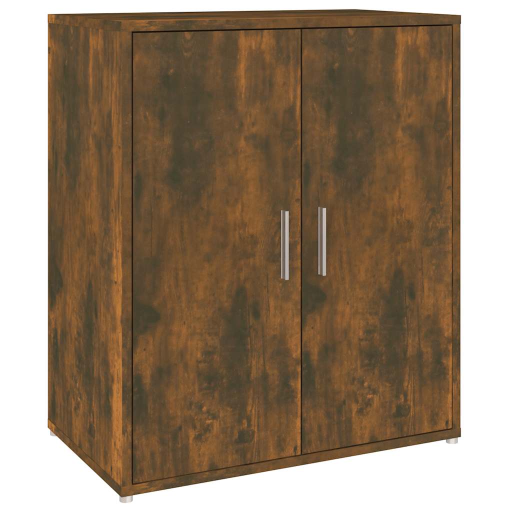 Meuble à chaussures Chêne fumé 60x35x70 cm Bois d'ingénierie - XIOS