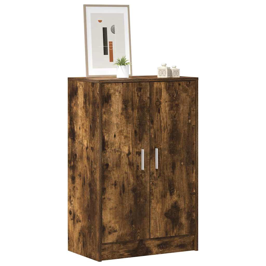 Meuble à chaussures Chêne fumé 60x35x92 cm Bois d'ingénierie - XIOS