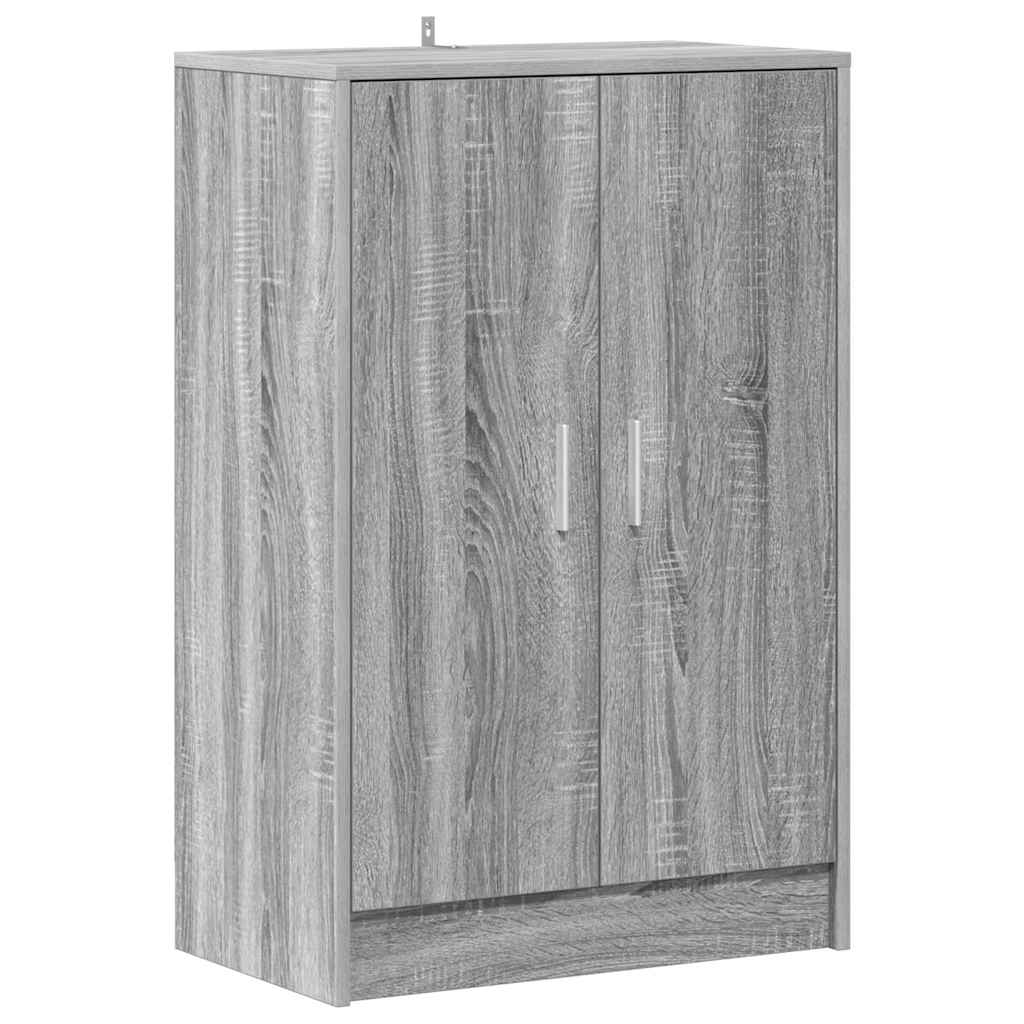 Meuble à chaussures Sonoma gris 60x35x92 cm Bois d'ingénierie - XIOS