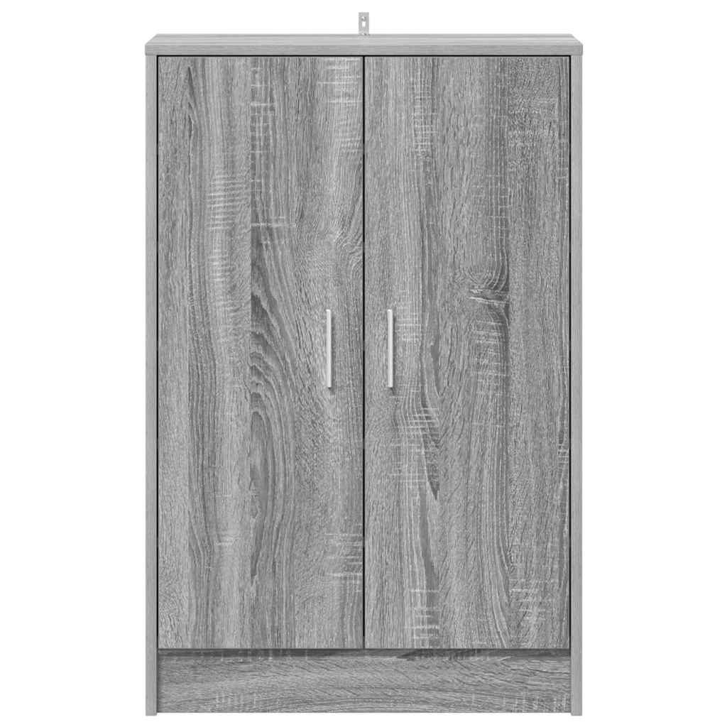 Meuble à chaussures Sonoma gris 60x35x92 cm Bois d'ingénierie - XIOS