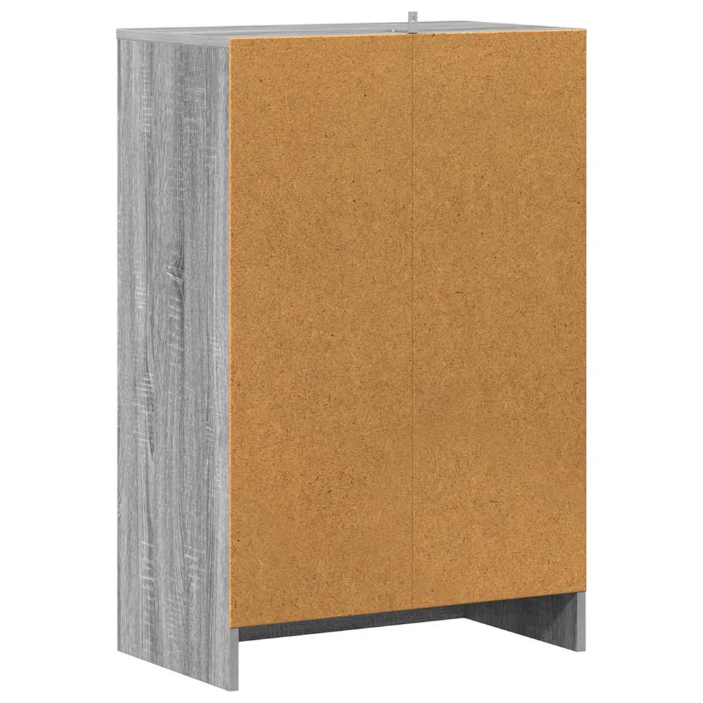 Meuble à chaussures Sonoma gris 60x35x92 cm Bois d'ingénierie - XIOS