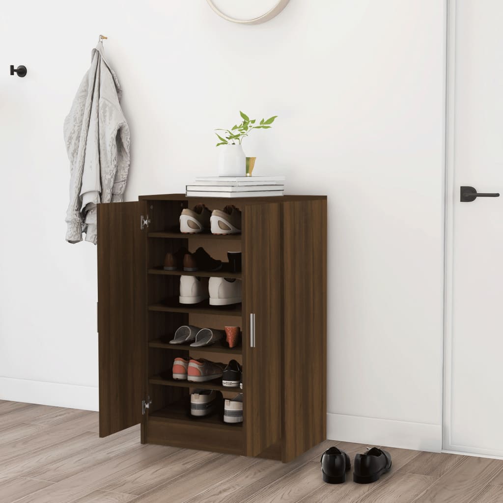 Meuble à chaussures Chêne marron 60x35x92 cm Bois d'ingénierie - XIOS