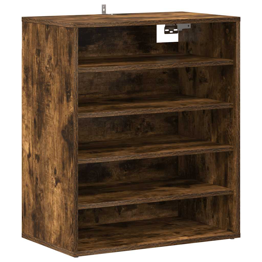 Meuble à chaussures Chêne fumé 60x35x70 cm Bois d'ingénierie - XIOS