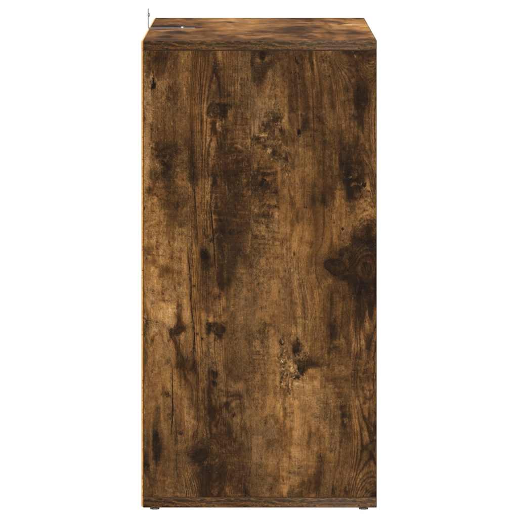 Meuble à chaussures Chêne fumé 60x35x70 cm Bois d'ingénierie - XIOS